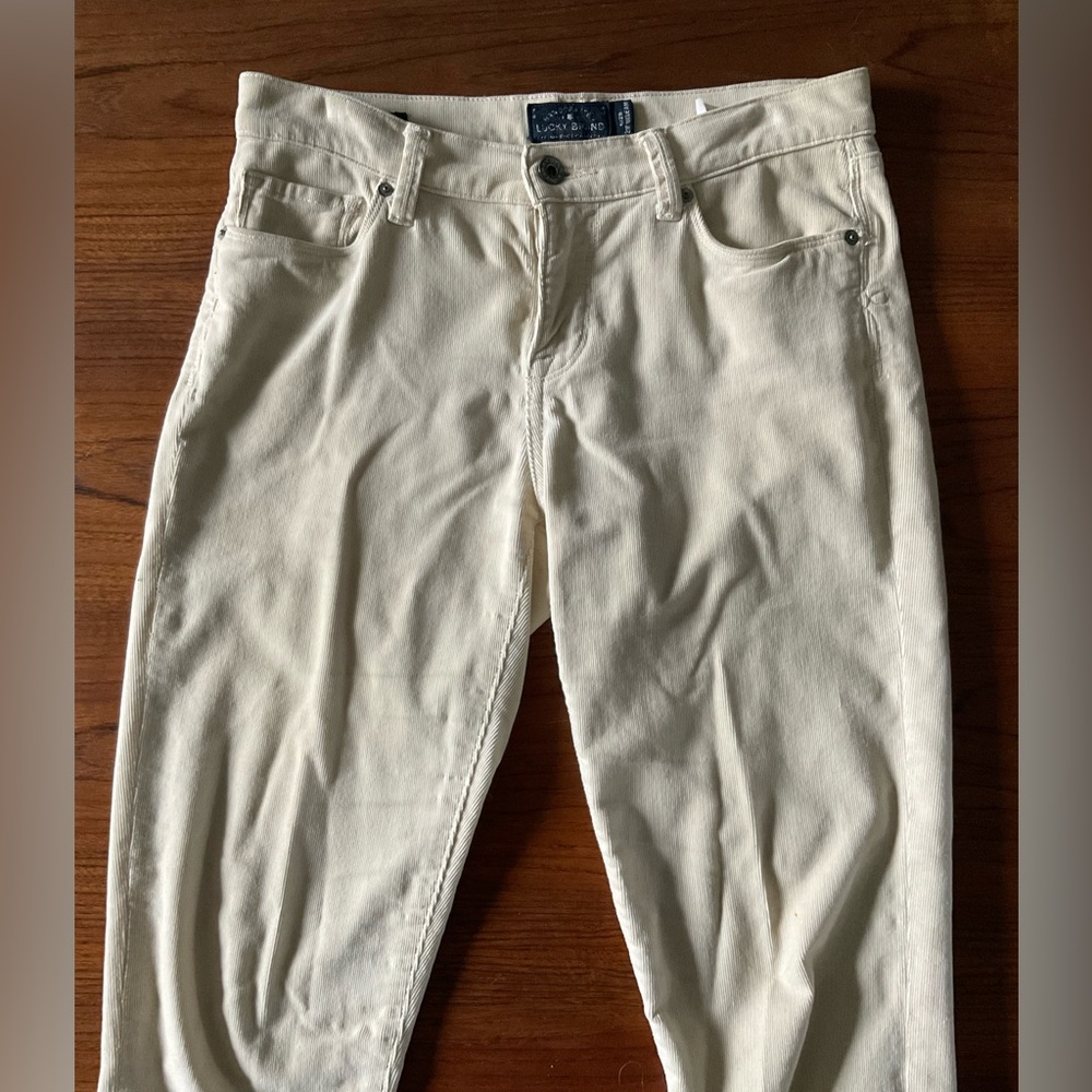 Women's Cream corduroy Jeans